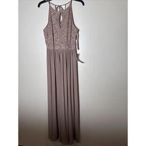 MORGAN & CO Womens Spaghetti Strap V Neck Full-Length Formal Sheath Dress M